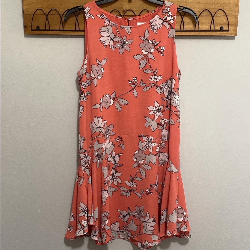 Coral floral printed dress size XS